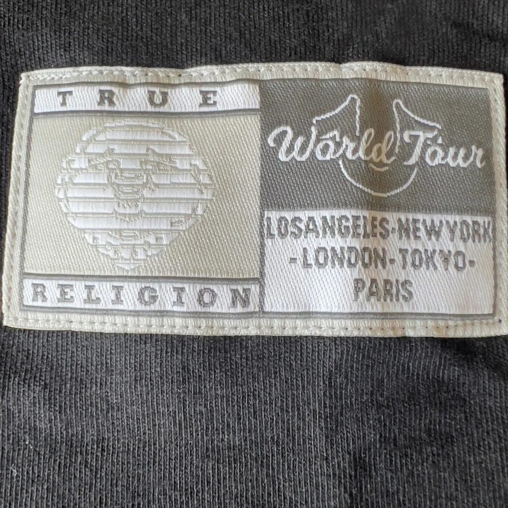 NWT True Religion Mens Black SS Uni Logo Graphic Tee Shirt XL Buddha